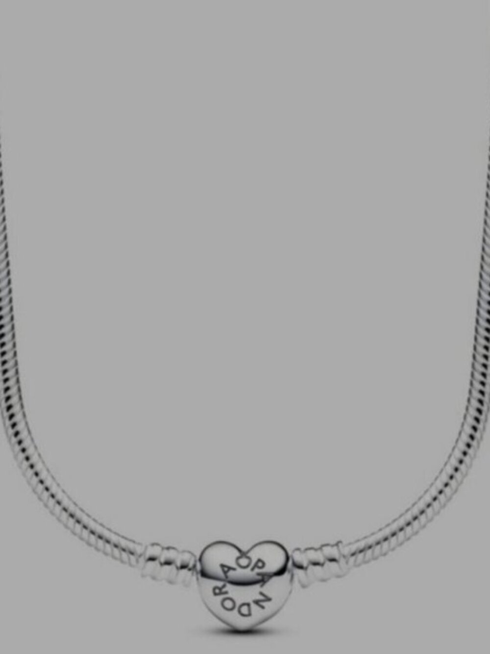 Pandora Moments Heart Clasp Snake Chain Necklace